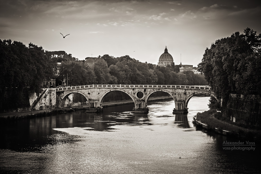 Schwarzweiss-Fotografie: Rom - Ponte Sisto