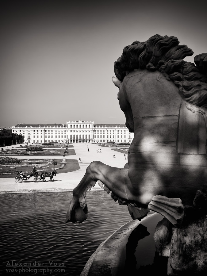 Schwarzweiss-Fotografie: Wien - Schloss Schönbrunn