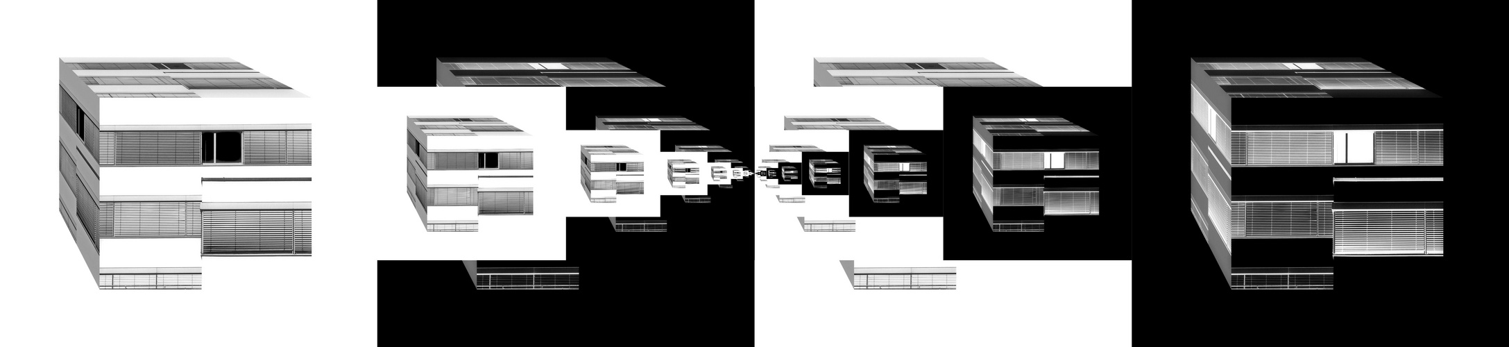 Schwarzweisse Architekturphantasie