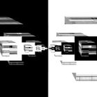 Schwarzweisse Architekturphantasie