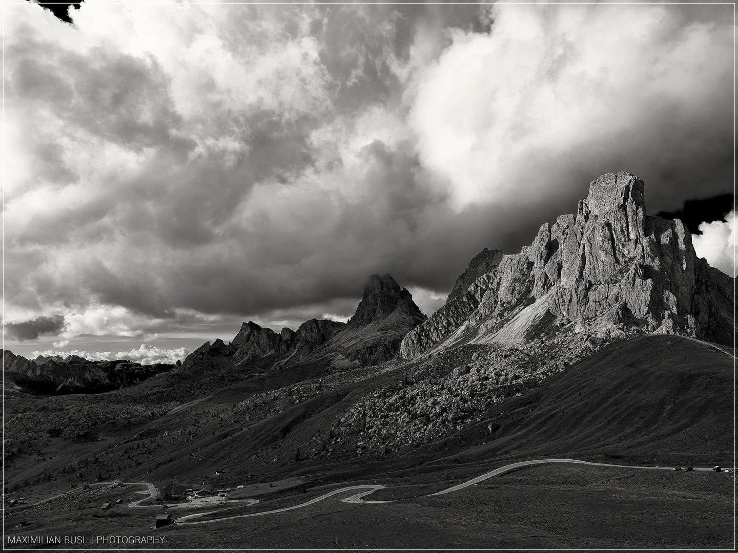 Schwarzweiße Dolomiten