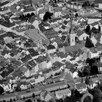 schwarzweißer Freitag: Blick auf die Altstadt von Chur