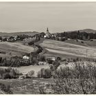 schwarzweißer Freitag - Blick von Burg Klenau ins Land