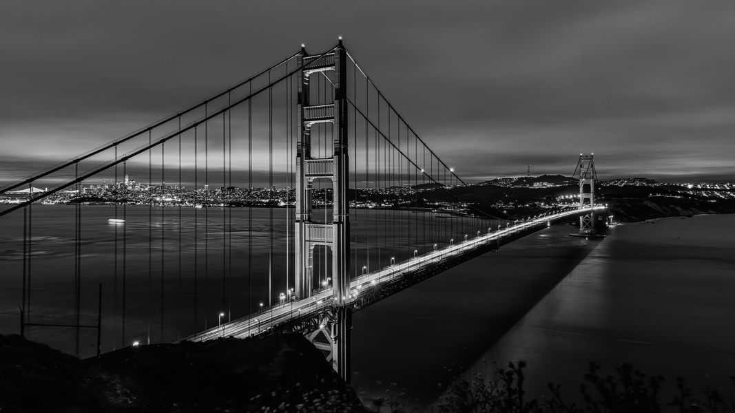 Schwarzweißer Freitag " Golden Gate Bridge "