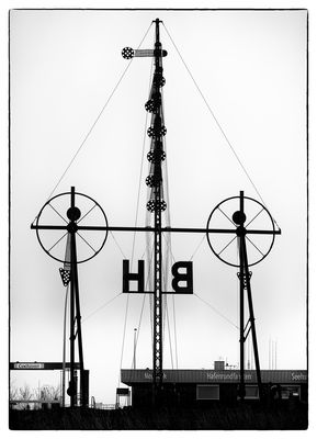 schwarzweißer Freitag - Semaphor Cuxhaven
