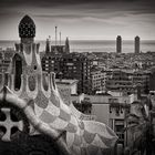 Schwarzweissfotografie: Barcelona Skyline