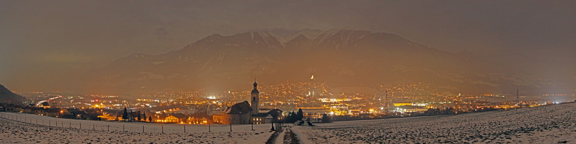 Schwaz by winter night