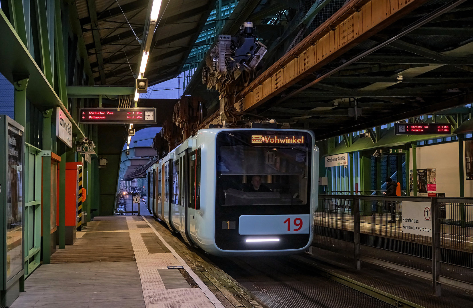 Schwebebahn am 24.1.2023