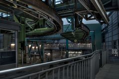 Schwebebahn Einfahrt zur Werkstatt