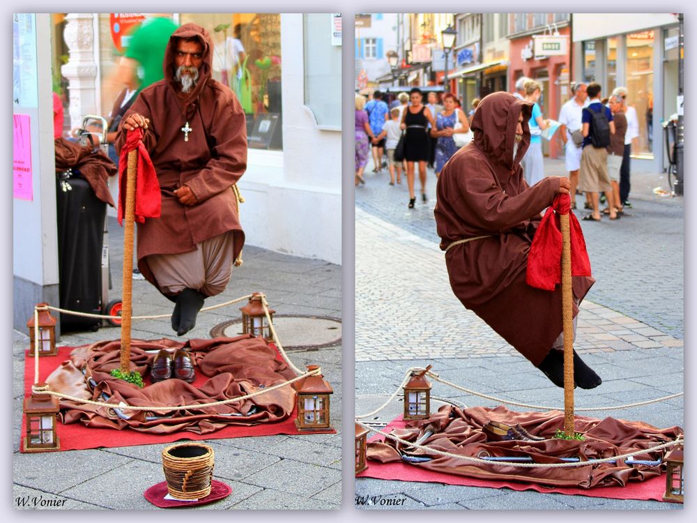 Schwebender "Aktionskünstler"