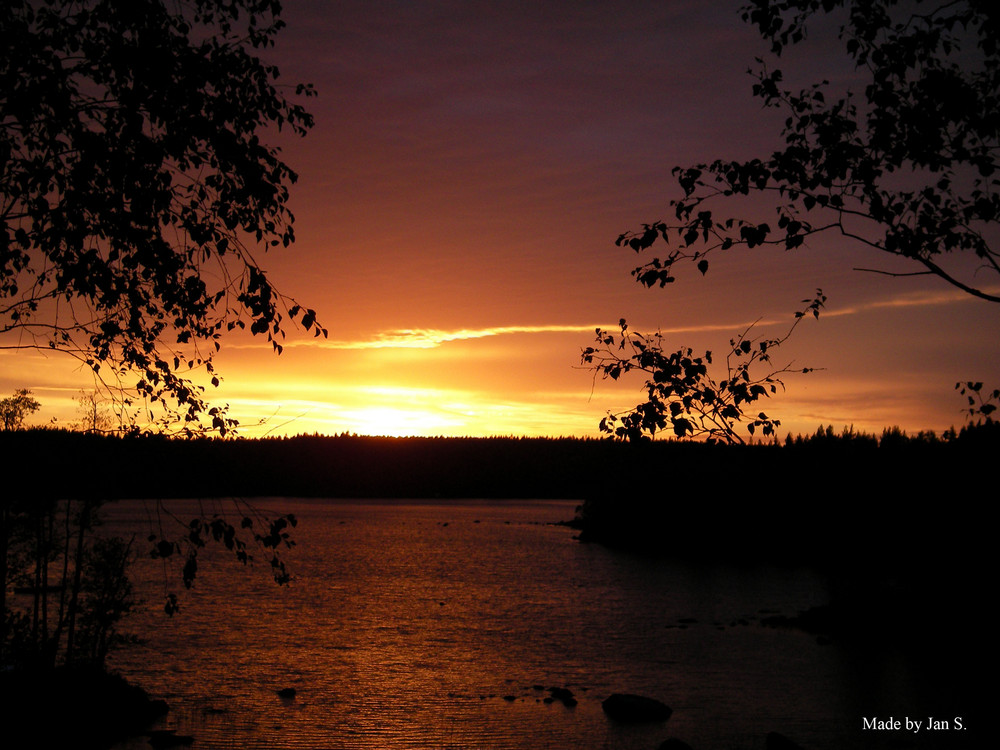 Schweden Sonnenuntergang