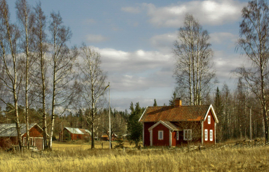 Schwedenhäuser in Falunrot