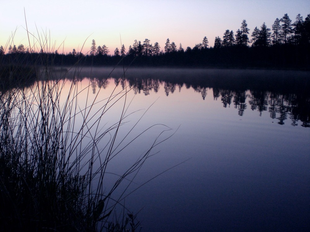 Schwedensee in der Abenddämmerung