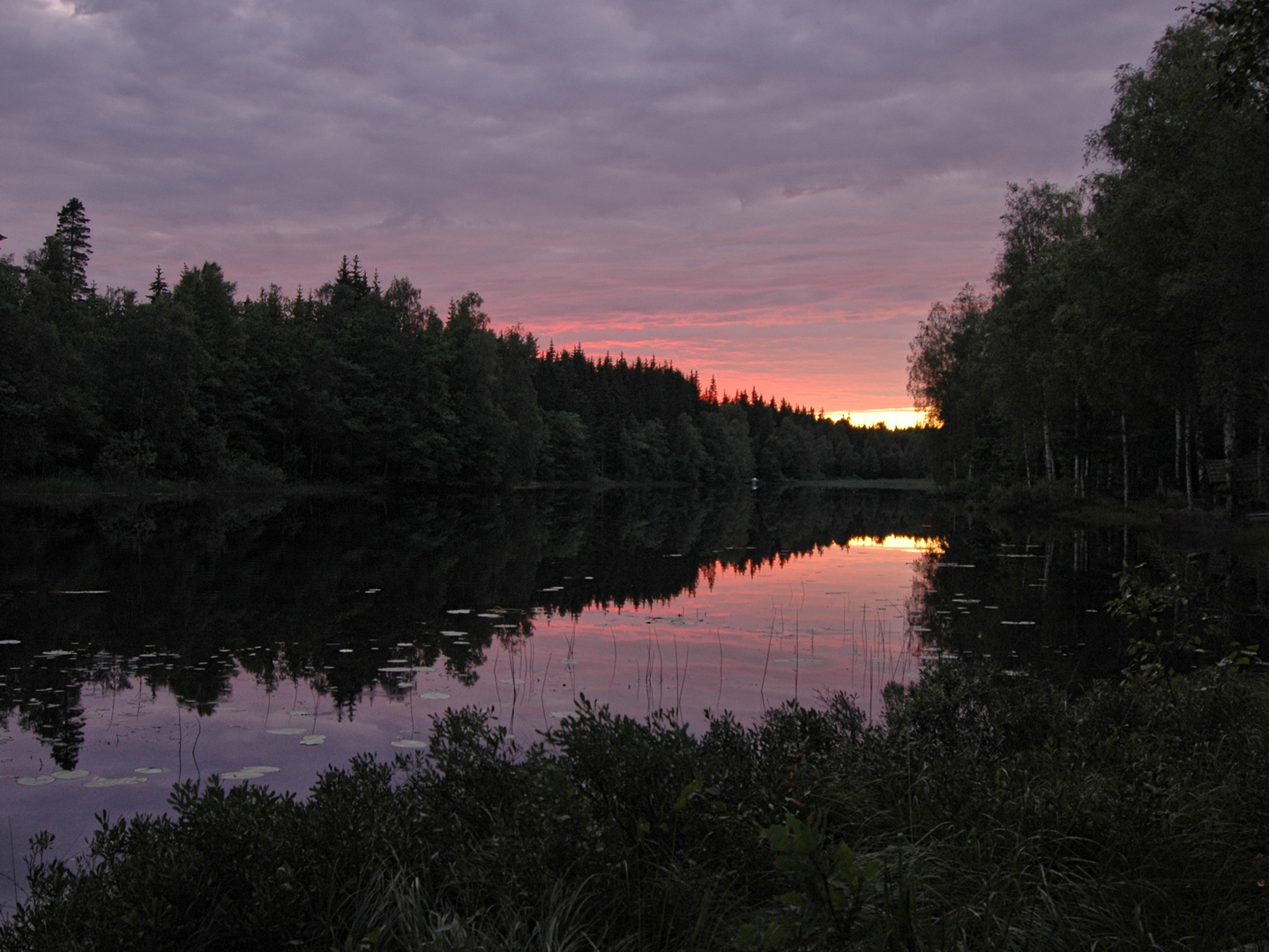 schwedischer Sonnenuntergang am Wolfssee