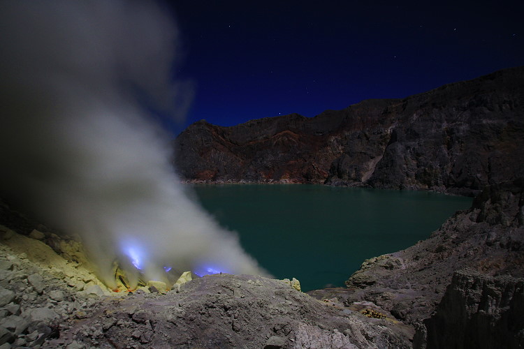 Schwefelbrand Kawah Ijen