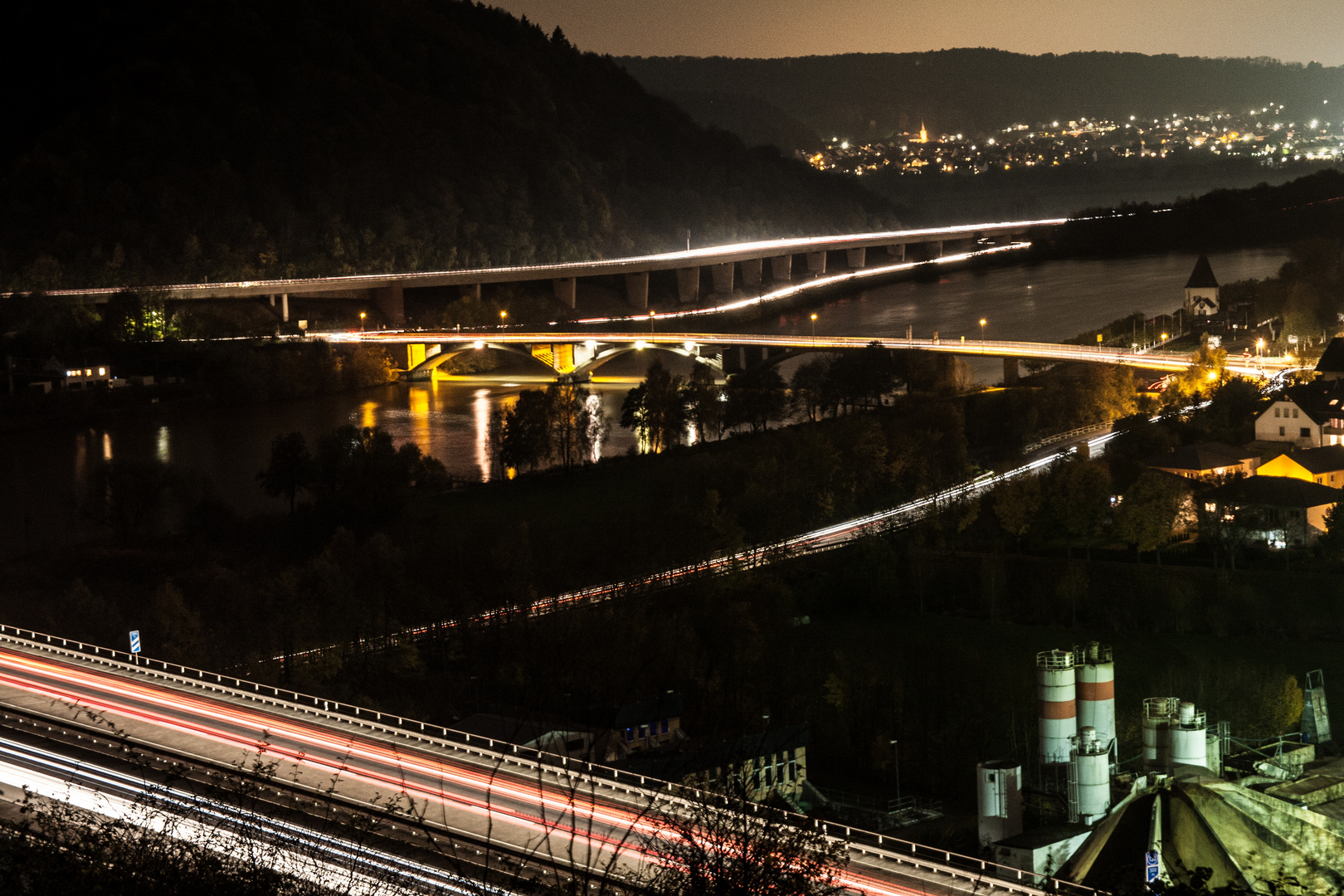 Schweich bei Nacht.