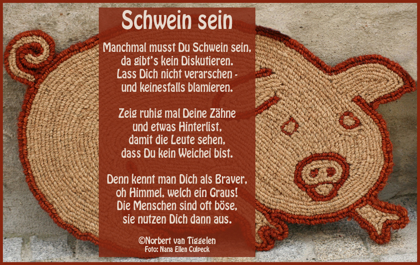 Schwein sein