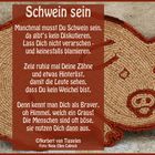 Schwein sein