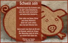 Schwein sein