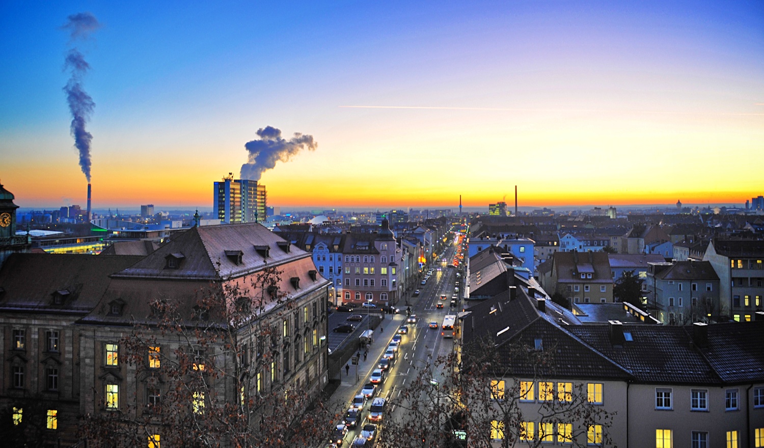 Schweinfurt an einem Winterabend