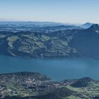 Schweiz, Berner Oberland, Thunersee, Blick vom Niesen