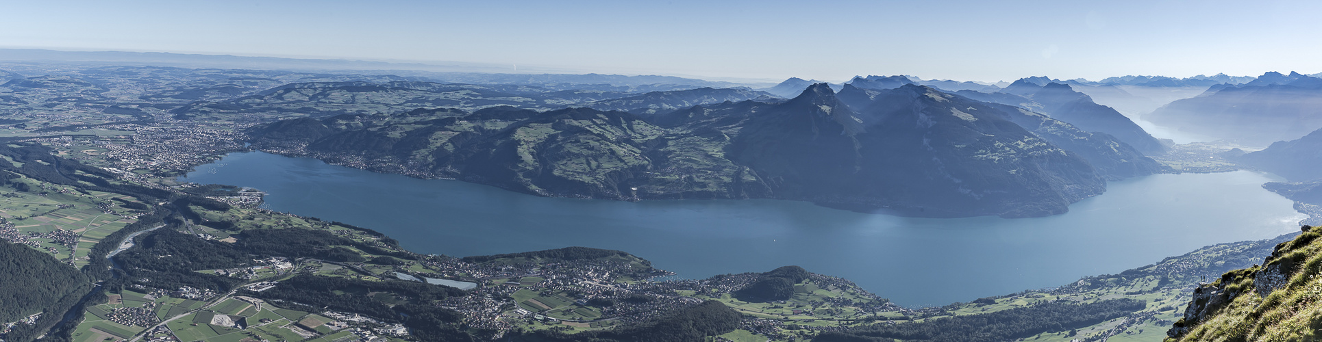 Schweiz, Berner Oberland, Thunersee, Blick vom Niesen