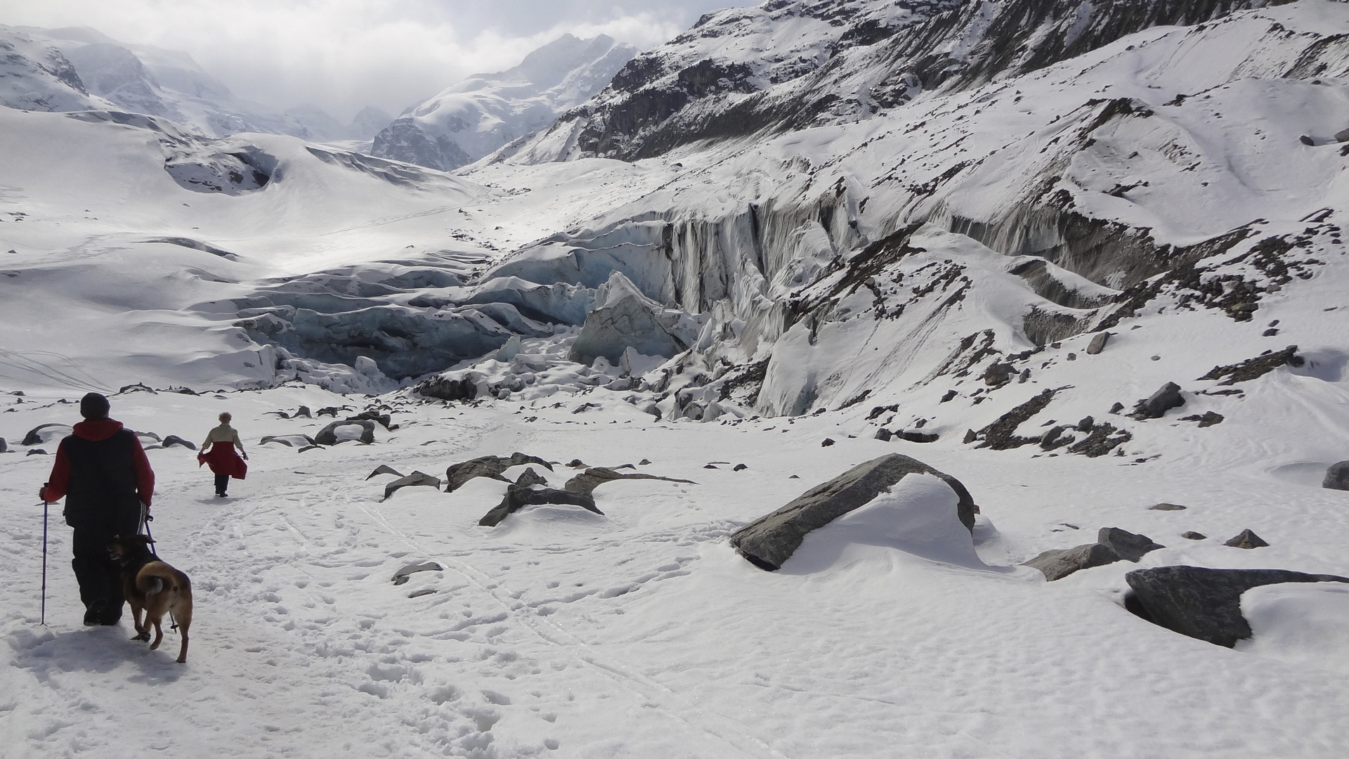 Schweiz, Morteratsch - Gletscher.