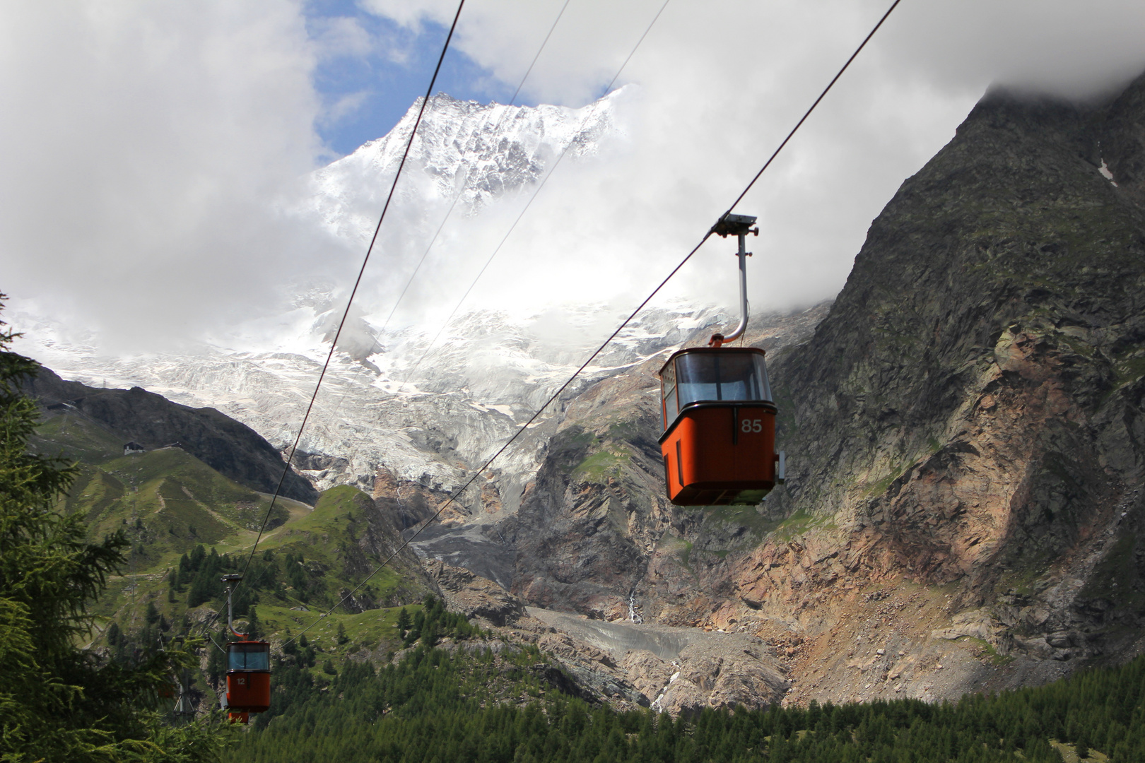 Schweiz, Wallis, beeindruckende Bergwelt bei Saas Fee