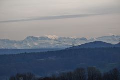 Schweizer Alpen gute Fernsicht vom Hochrhein