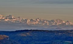 Schweizer Alpen gute Fernsicht von der Küssarburg