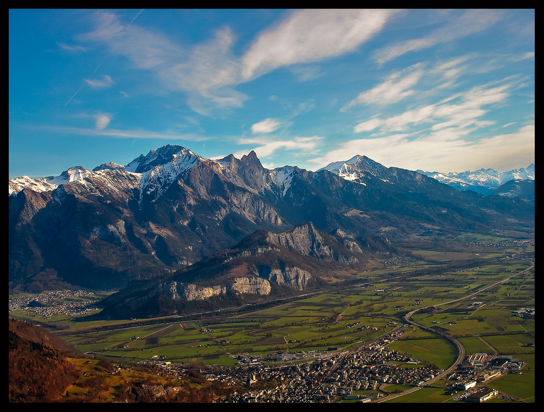 Schweizer Alpen von oben