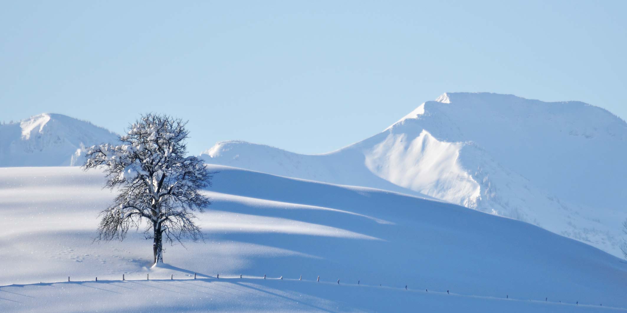 Schweizer Berge mit Schneehaube