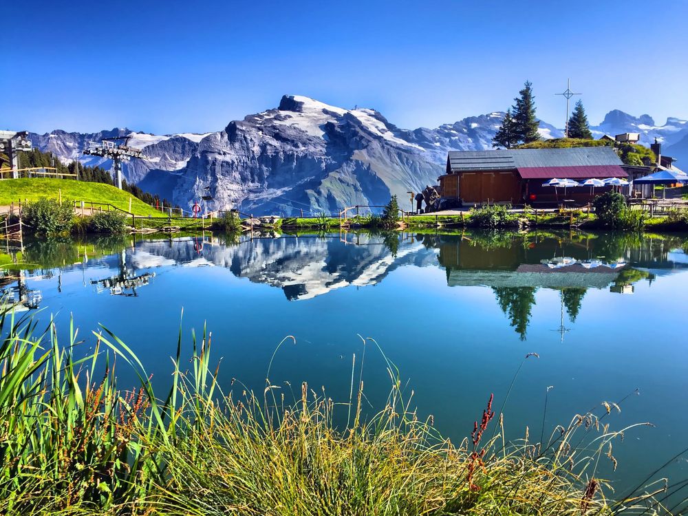  Schweizer  Bergsee Foto Bild landschaft  berge 