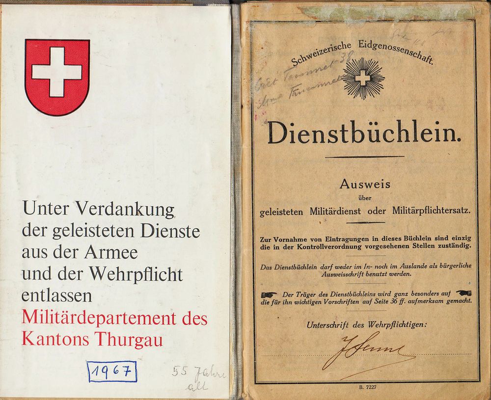 Schweizer Dokumente; Aus Vaters Erinnerungen; 1967