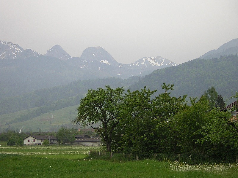 Schweizer Landschaft mit Berge