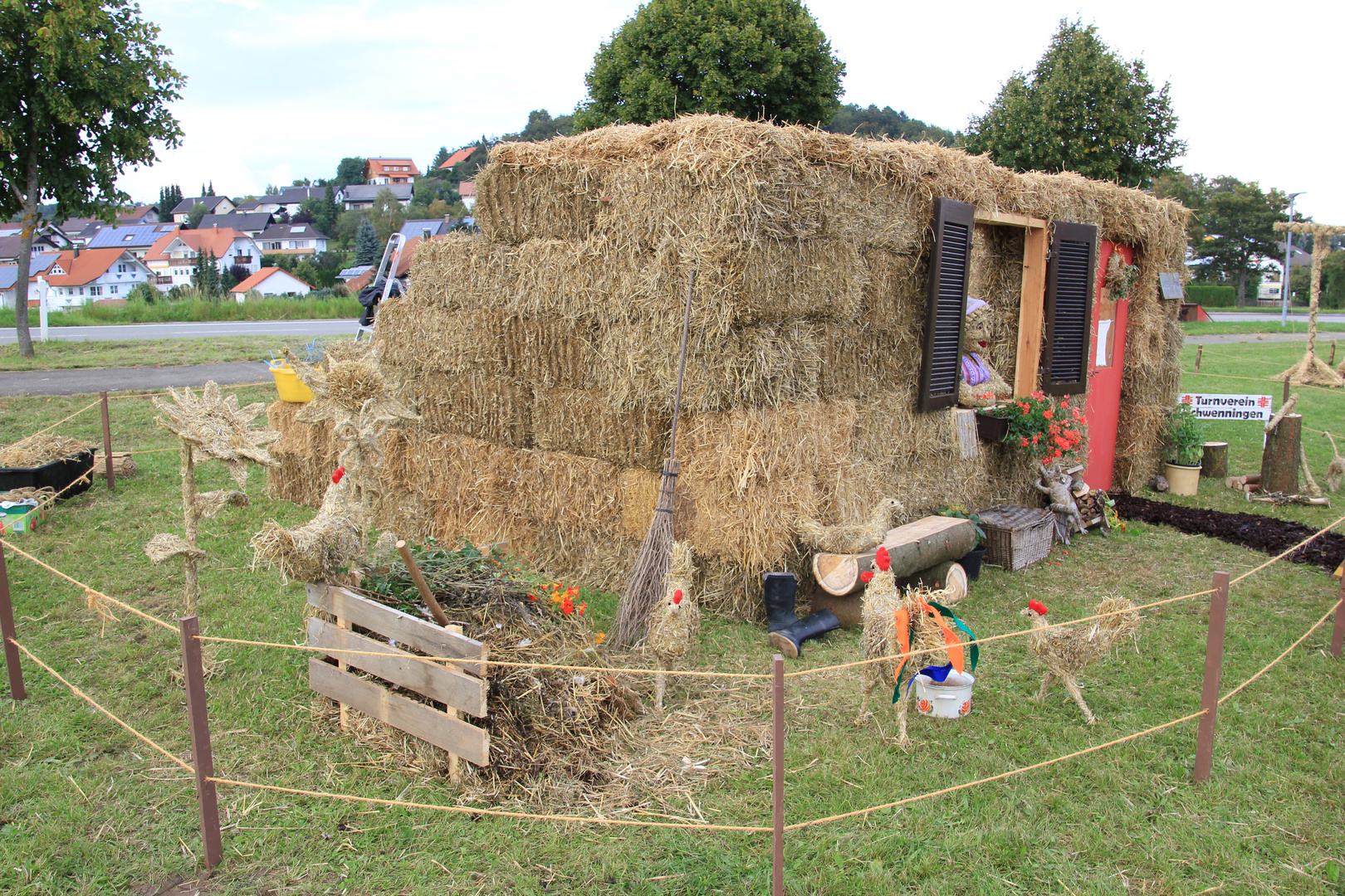 Schwenninger Strohpark 2014  A alts Weib wo zum Ferschter naus guckt