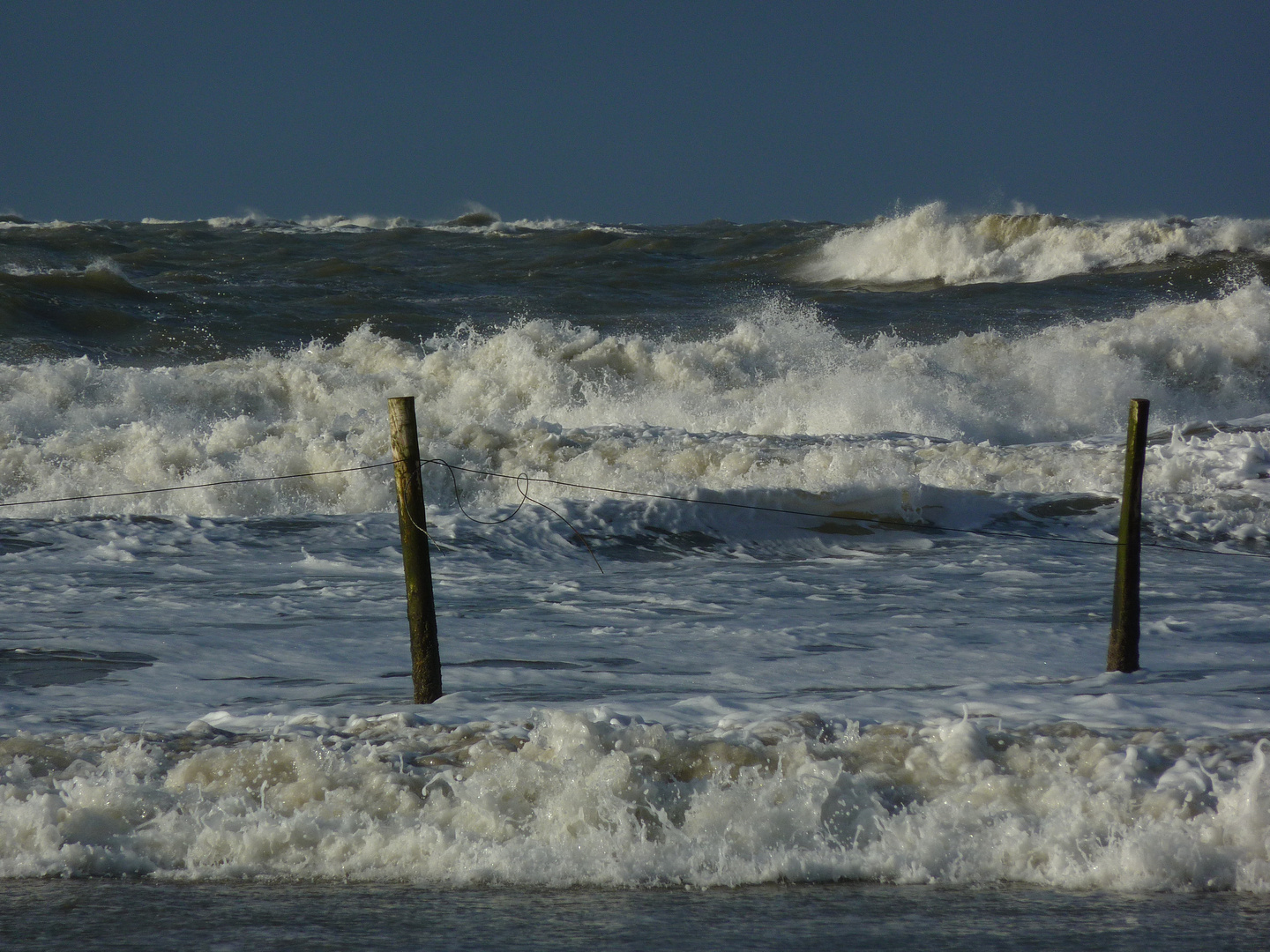 Schwere See vor Borkum