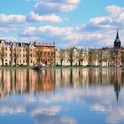 Schwerin am Pfaffenteich mit Schelfkirche