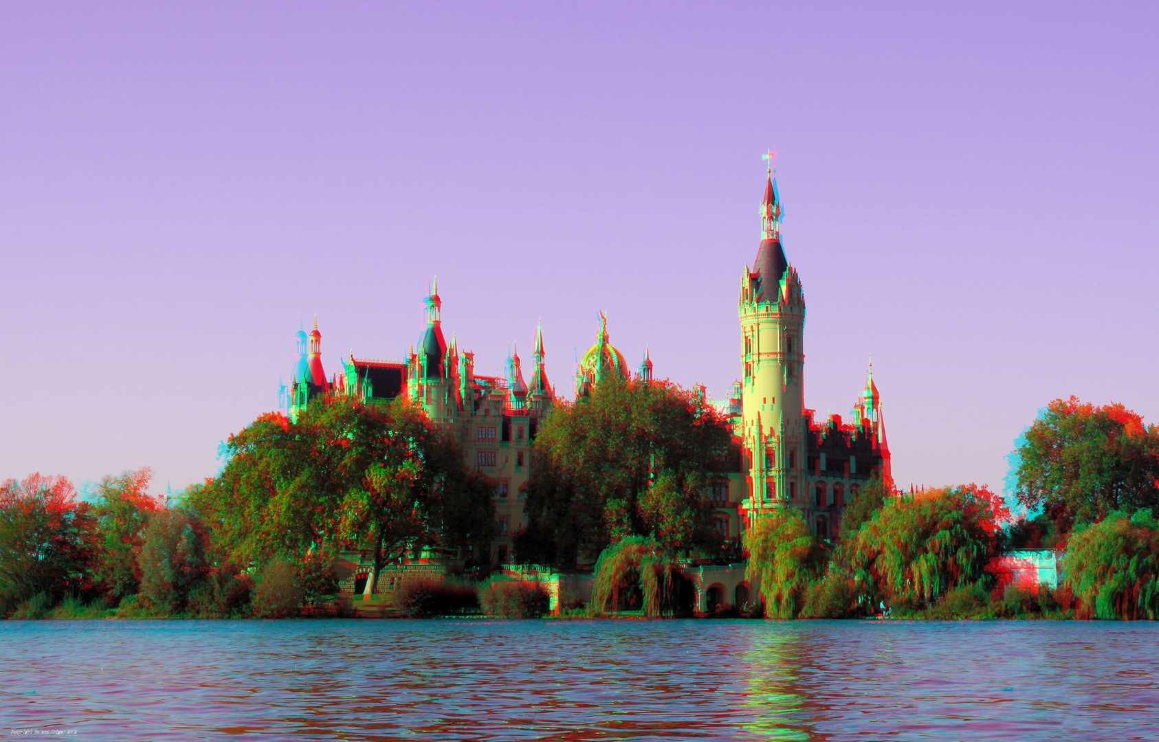 Schweriner Schloss 3 D