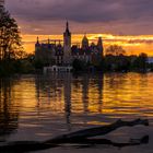 Schweriner Schloss im herrlichsten Sonnenuntergang