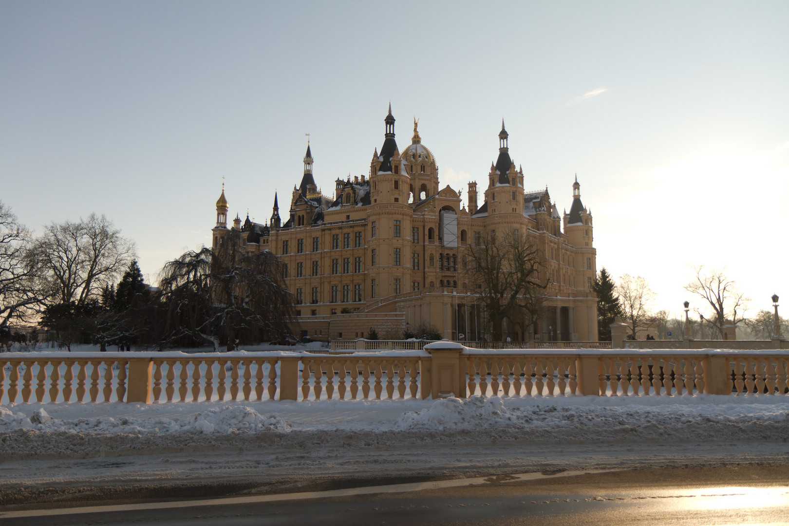 Schweriner Schloss im Winter