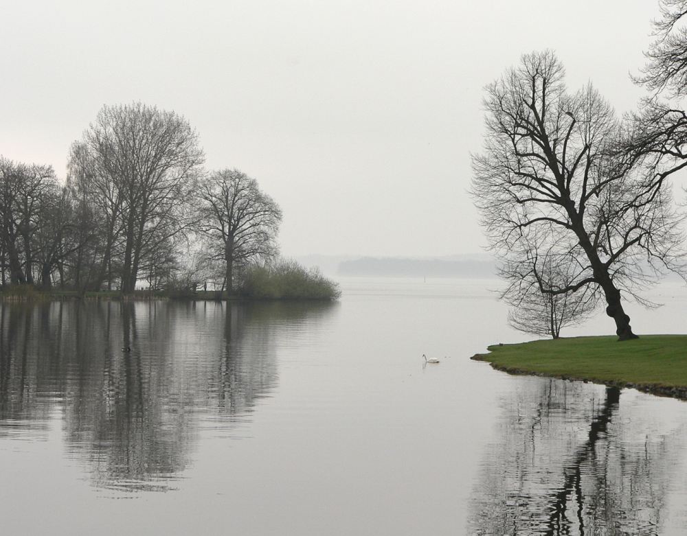 Schweriner See, leichter Nebel