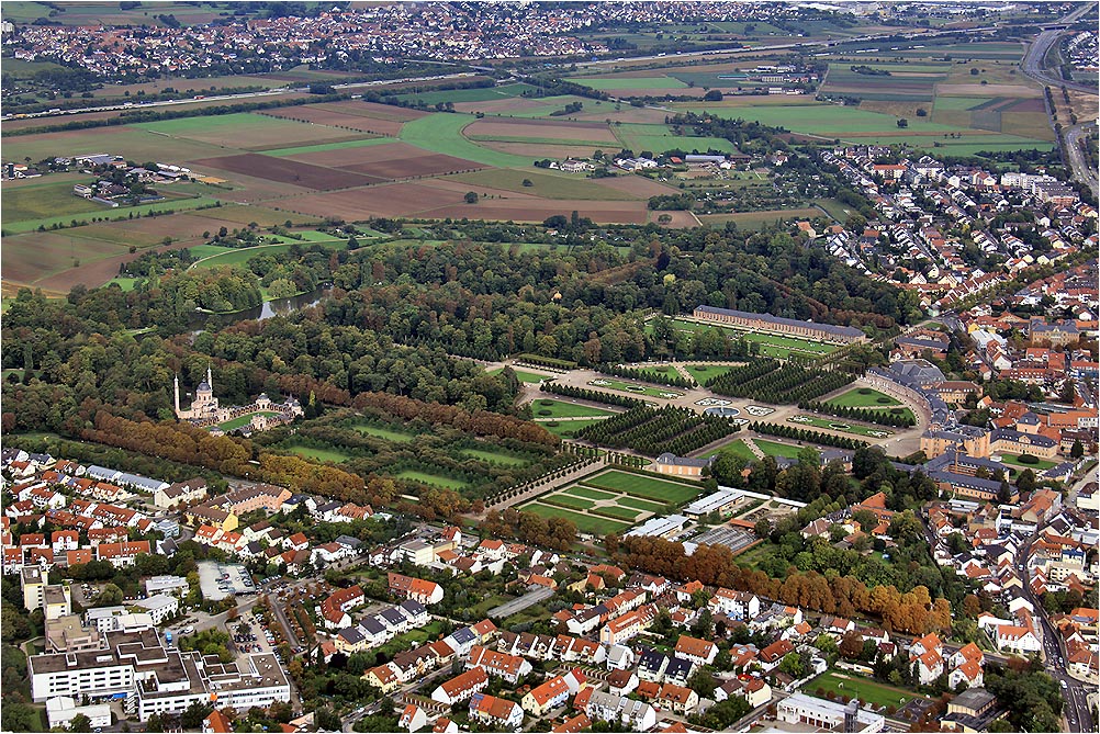 Schwetzingen aus der Luft