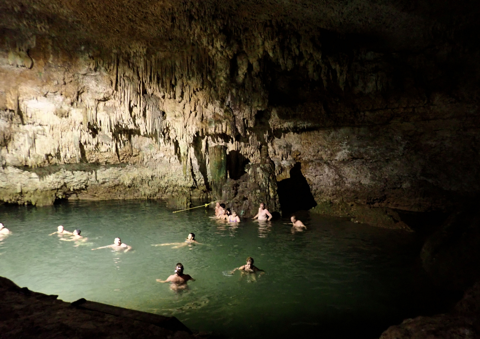 Schwimmen in der Cenote ...