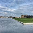 "schwimmende Wiese" vor Schlossinsel Museum Theater Staatskanzlei und Dom - Schwerin MV