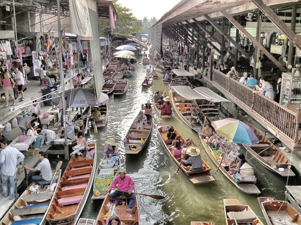 Schwimmender Markt Bangkok 4