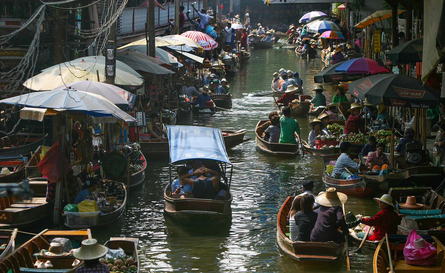 Schwimmender Markt bei Bangkok