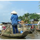 Schwimmender Markt im Mekong Delta