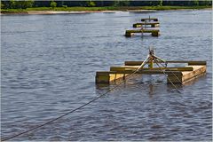 Schwimmkörper der Gierseilfähre