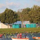 Schwimmstart des Datev Challenge Triathlon am Main-Donau-Kanal bei Heuberg/Hilpoltstein